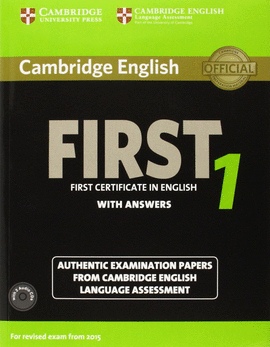 CAMBRIDGE ENGLISH FIRST 1 FOR REVISED EXAM FROM 2015 STUDENT'S BOOK PACK (STUDEN