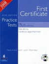 FIRST CERTIFICATE. PRACTICE TESTS PLUS (WITH KEY/C
