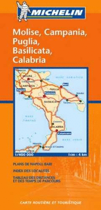 SUR ITALIA, CALABRIA, BASILICATA -MAPA  MICHELIN 564