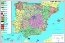 MAPA PLASTIFICADO ESPAA PORTUGAL