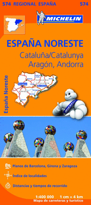 MAPA 574 CATALUA ARAGON ANDORRA