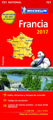 MAPA MICHELIN NATIONAL FRANCIA 2017