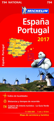 734 - MAPA NATIONAL ESPAA PORTUGAL 2017