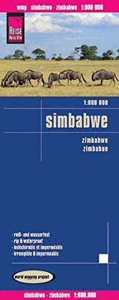 MAPA ZIMBABUE 1-800000
