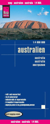 AUSTRALIA 1:4000000 IMPERMEABLE MAPA