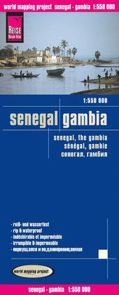 SENEGAL - GAMBIA 1:1550000 IMPERMEABLE MAPA