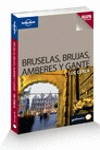 BRUSELAS  BRUJAS  AMBERES DE CERCA LONELY - MAPA DESPEGABLE