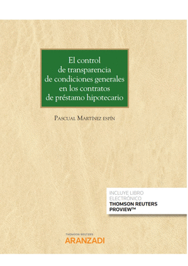 EL CONTROL DE TRANSPARENCIA DE CONDICIONES GENERALES EN LOS CONTRATOS DE PRSTAM