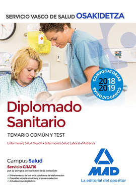 DIPLOMADO SANITARIO DE OSAKIDETZA. TEMARIO COMN Y TEST