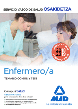 ENFERMERO/A DE OSAKIDETZA. TEMARIO COMN Y TEST