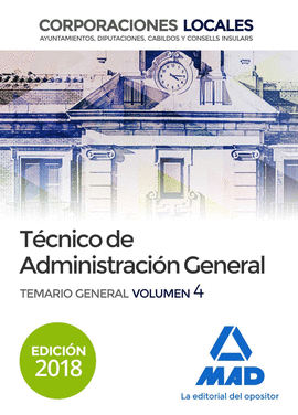 TCNICO  DE ADMINISTRACIN GENERAL DE CORPORACIONES LOCALES. TEMARIO GENERAL VOL