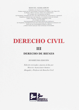 DERECHO CIVIL TOMO III DERECHOS BIENES