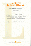 LECTURAS DE BACHILLERATO. LECTURAS COMUNES. 2007-2