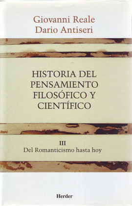 HISTORIA DEL PENSAMIENTO FILOSFICO Y CIENTFICO III