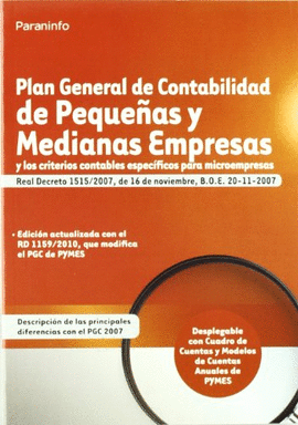 PLAN GENERAL CONTABILIDAD PEQUEAS Y MEDIA.EMPRE.(RD 1515/07