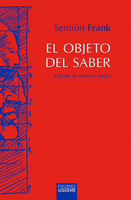 OBJETO DEL SABER, EL