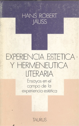 EXPERIENCIA ESTETICA Y HERMENEUTICA LITERARIA