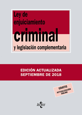 LEY DE ENJUICIAMIENTO CRIMINAL Y LEGISLACIN COMPLEMENTARIA