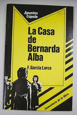 LA CASA DE BERNARDA ALBA (G.LORCA) COMENTARIO DE LA OBRA
