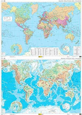EL MUNDO F�SICO-POL�TICO DOS CARAS (138 X 97CM)