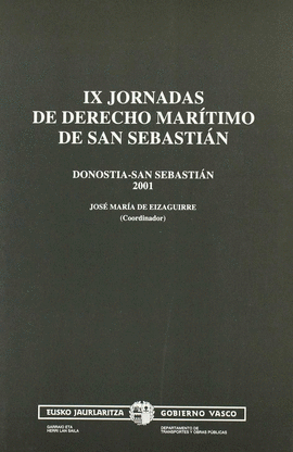 IX JORNADAS DE DERECHO MARITIMO DE SAN SEBASTIAN