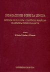 INDAGACIONES SOBRE LA LENGUA
