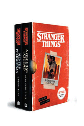 ESTUCHE STRANGER THINGS. CONTIENE A OSCURAS EN LA CIUDAD Y MENTES PELIGROSAS