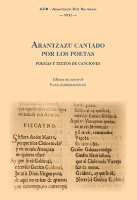 ARANTZAZU CANTADO POR LOS POETAS - POESIAS Y TEXTO