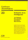 EVALUACION DE LA INVESTIGACION -CUADERNOS METODOLOGICOS 23