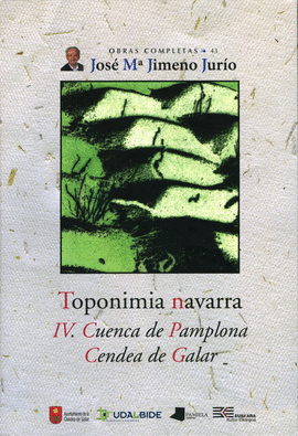 TOPONIMIA NAVARRA. IV. CUENCA DE PAMPLONA. CENDEA DE GALAR