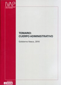 TEMARIO CUERPO ADMINISTRATIVO GOBIERNO VASCO 2010