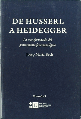 DE HUSSERL A HEIDEGGER