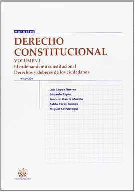 DERECHO CONSTITUCIONAL. VOL I