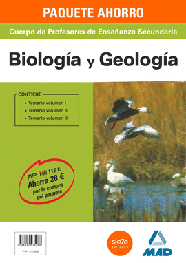 PACK AHORRO BIOLOGIA Y GEOLOGIA PROFESORES ENSEÑANZA SECUNDARIA