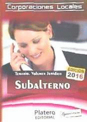 SUBALTERNO .TEMARIO JURIDICO. CORPORACIONES LOCALES