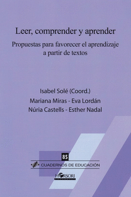 LEER, COMPRENDER Y APRENDER. PROPUESTAS PARA FAVORECER EL APRENDIZAJE A PARTIR D