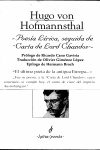 POESIA LIRICA SUGUIDA DE CARTA A LORD CHANDOS
