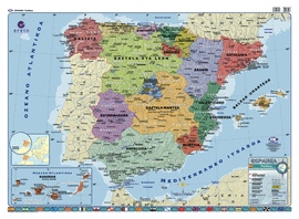 ESPAINIAKO MAPA FISIKO/POLITIKOA