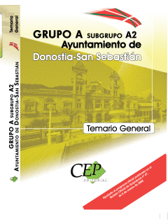 TEMARIO GENERAL AYUNTAMIENTO DE DONOSTIA - GRUPO A SUBGRUPO A2