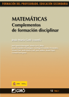 MATEMATICAS. COMPLEMENTOS DE FORMACION DISCIPLINAR