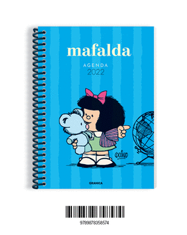 AGENDA 2022 MAFALDA ANILLADA COLUMNAS AZUL