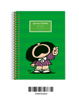 AGENDA 2022 MAFALDA FEMINISTA ANILLADA VERDE